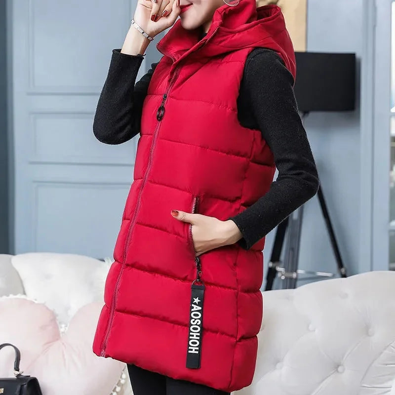 Oversized Hooded Puffer Vest
