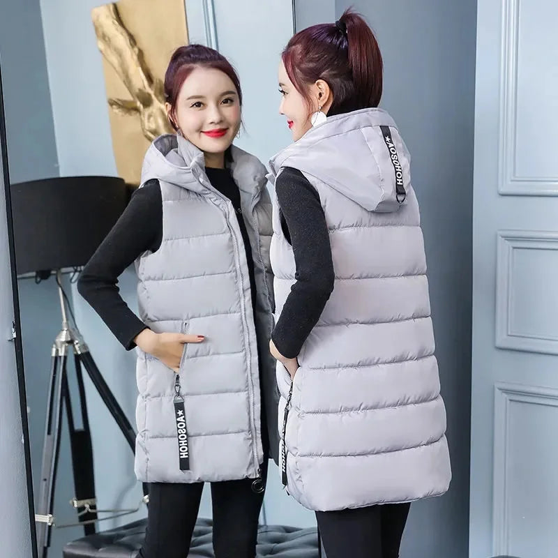 Oversized Hooded Puffer Vest
