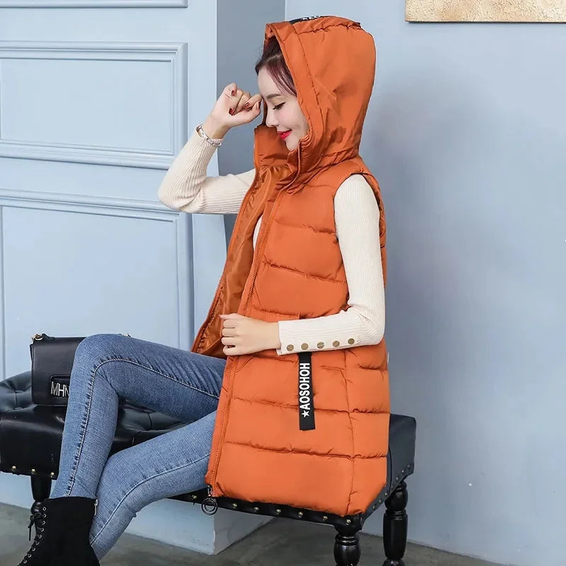 Oversized Hooded Puffer Vest