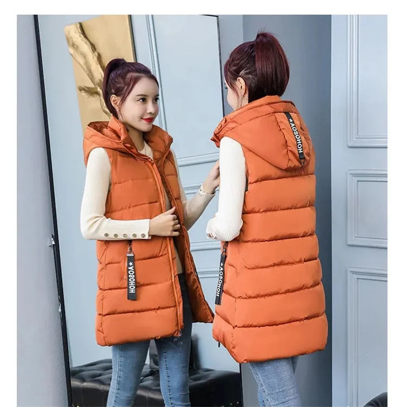 Oversized Hooded Puffer Vest