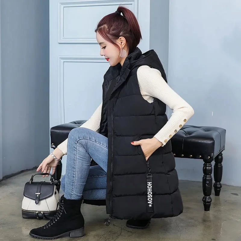 Oversized Hooded Puffer Vest