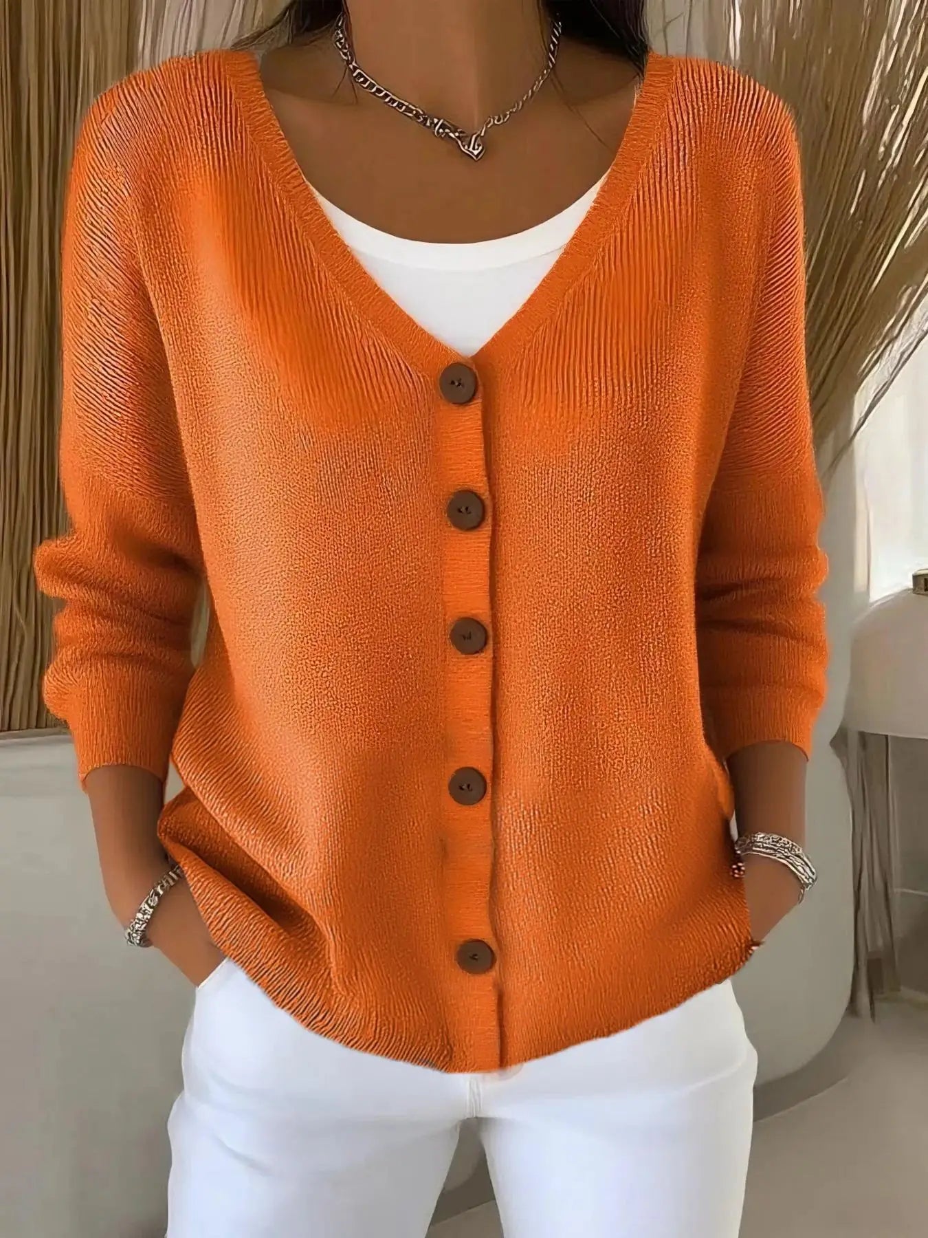Versatile Solid Color Sweater