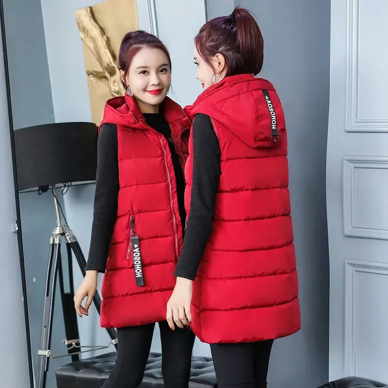 Oversized Hooded Puffer Vest