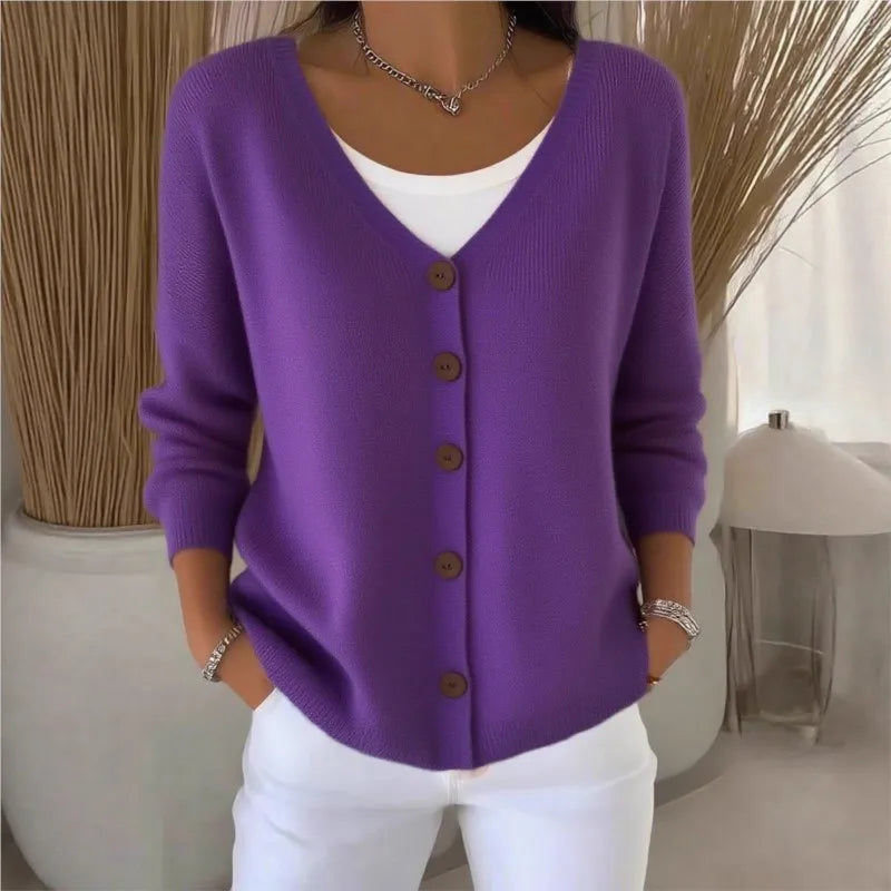 Versatile Solid Color Sweater