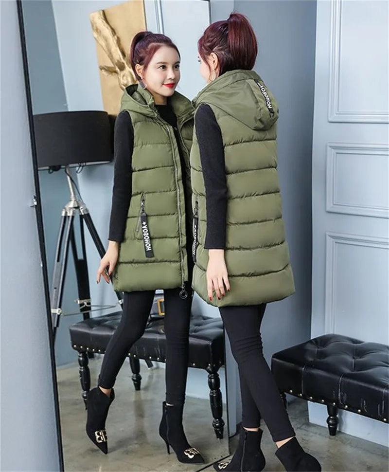 Oversized Hooded Puffer Vest