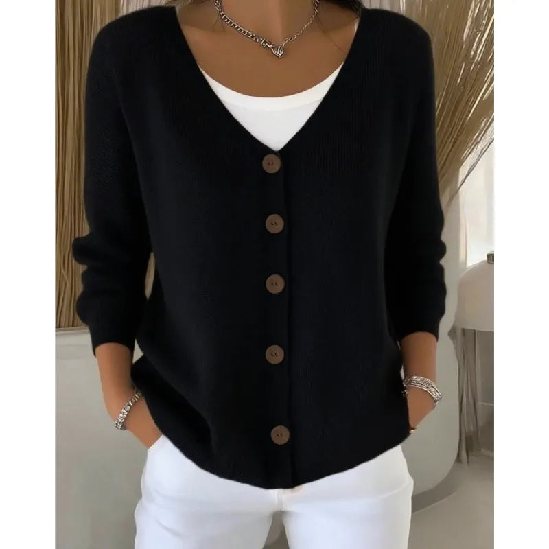 Versatile Solid Color Sweater